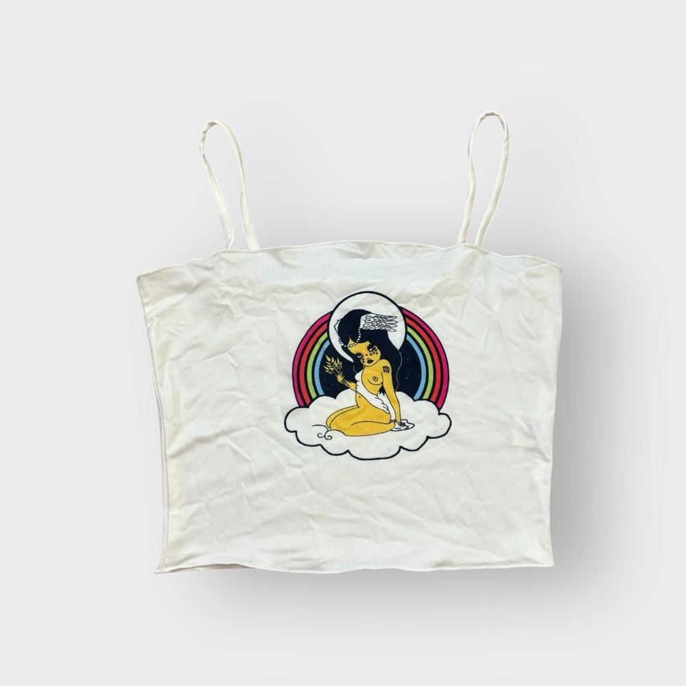 Valfre Virgo White Cami Top - Horoscope Celestial